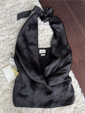 Wilfred Satin Martini Blouse Black